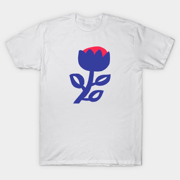 Royal Blue Flower T-Shirt by mister_fred_berlin